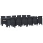 Conjunto de Comedor de Jardín 13 pcs Antracita Ratan Polt en Mesas de jardín | Comprar online en Foru.es