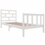 Estructura de cama madera maciza de pino blanco 90x190 cm de vidaXL, Camas y somieres - Ref: Foro24-3101314, Precio: 107,31 €...