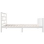 Estructura de cama madera maciza de pino blanco 90x190 cm de vidaXL, Camas y somieres - Ref: Foro24-3101314, Precio: 107,31 €...