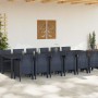 Conjunto de Comedor de Jardín 13 pcs Antracita Ratan Polt en Mesas de jardín | Comprar online en Foru.es