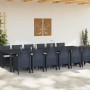 Conjunto de Comedor de Jardín 13 pcs Antracita Ratan Polt en Mesas de jardín | Comprar online en Foru.es