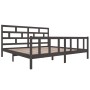 Estructura de cama de madera maciza de pino gris 200x200 cm de vidaXL, Camas y somieres - Ref: Foro24-3101370, Precio: 184,42...