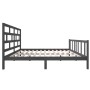 Estructura de cama de madera maciza de pino gris 200x200 cm de vidaXL, Camas y somieres - Ref: Foro24-3101370, Precio: 184,42...