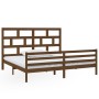 Estructura de cama madera maciza de pino marrón miel 200x200 cm de vidaXL, Camas y somieres - Ref: Foro24-3101306, Precio: 18...