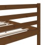 Estructura de cama madera maciza de pino marrón miel 200x200 cm de vidaXL, Camas y somieres - Ref: Foro24-3101306, Precio: 18...