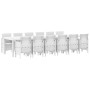 Conjunto de Comedor de Jardín 13 pcs Blanco Ratan Polt en Mesas de jardín | Comprar online en Foru.es