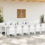Conjunto de Comedor de Jardín 13 pcs Blanco Ratan Polt en Mesas de jardín | Comprar online en Foru.es