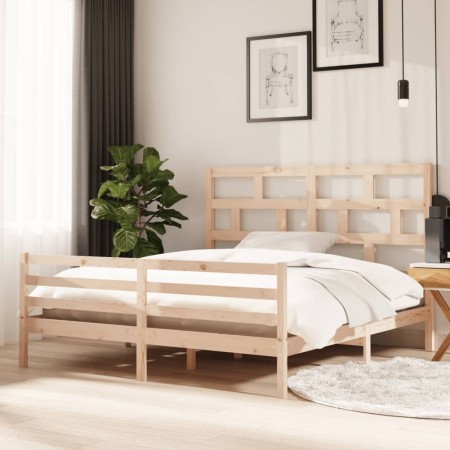 Estructura de cama madera maciza 180x200 cm de vidaXL, Camas y somieres - Ref: Foro24-3101298, Precio: 159,96 €, Descuento: %