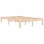 Estructura de cama madera maciza de pino 120x200 cm de vidaXL, Camas y somieres - Ref: Foro24-810360, Precio: 87,34 €, Descue...