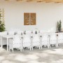 Conjunto de Comedor de Jardín 13 pcs Blanco Ratan Polt en Mesas de jardín | Comprar online en Foru.es