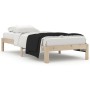Estructura de cama de madera maciza de pino 90x200 cm de vidaXL, Camas y somieres - Ref: Foro24-810350, Precio: 66,72 €, Desc...