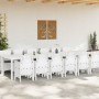Conjunto de Comedor de Jardín 13 pcs Blanco Ratan Polt en Mesas de jardín | Comprar online en Foru.es