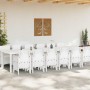 Conjunto de Comedor de Jardín 13 pcs Blanco Ratan Polt en Mesas de jardín | Comprar online en Foru.es