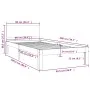 Solid white pine wood bed frame 90x200 cm by vidaXL, Beds and slatted bases - Ref: Foro24-810481, Price: 93,11 €, Discount: %