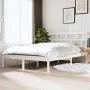 Massiver Bettrahmen aus weißem Kiefernholz, 140 x 190 cm von vidaXL, Betten und Lattenroste - Ref: Foro24-3101199, Preis: 130...