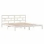 Massiver Bettrahmen aus weißem Kiefernholz, 140 x 190 cm von vidaXL, Betten und Lattenroste - Ref: Foro24-3101199, Preis: 130...