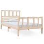 Estructura de cama individual de madera maciza 90x190 cm de vidaXL, Camas y somieres - Ref: Foro24-3101118, Precio: 103,29 €,...