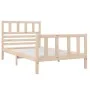 Estructura de cama individual de madera maciza 90x190 cm de vidaXL, Camas y somieres - Ref: Foro24-3101118, Precio: 101,92 €,...