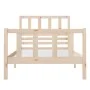 Estructura de cama individual de madera maciza 90x190 cm de vidaXL, Camas y somieres - Ref: Foro24-3101118, Precio: 101,92 €,...