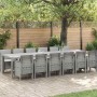 Conjunto de Comedor de Jardín 13 pcs Gris Claro Ratan Polt en Mesas de jardín | Comprar online en Foru.es