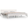 Estructura de cama madera maciza de pino blanco 200x200 cm de vidaXL, Camas y somieres - Ref: Foro24-810516, Precio: 154,53 €...