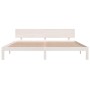 Estructura de cama madera maciza de pino blanco 200x200 cm de vidaXL, Camas y somieres - Ref: Foro24-810516, Precio: 154,53 €...