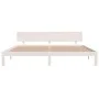 Solid white pine wood bed frame 200x200 cm by vidaXL, Beds and slatted bases - Ref: Foro24-810516, Price: 152,51 €, Discount: %