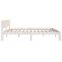 Solid white pine wood bed frame 200x200 cm by vidaXL, Beds and slatted bases - Ref: Foro24-810516, Price: 152,51 €, Discount: %