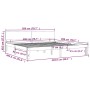 Estructura de cama madera maciza de pino blanco 200x200 cm de vidaXL, Camas y somieres - Ref: Foro24-810516, Precio: 154,53 €...