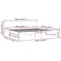 Solid white pine wood bed frame 200x200 cm by vidaXL, Beds and slatted bases - Ref: Foro24-810516, Price: 152,51 €, Discount: %