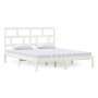 Estructura de cama de madera maciza de pino blanco 160x200 cm de vidaXL, Camas y somieres - Ref: Foro24-3101229, Precio: 142,...