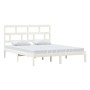Estructura de cama de madera maciza de pino blanco 160x200 cm de vidaXL, Camas y somieres - Ref: Foro24-3101229, Precio: 142,...
