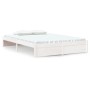 Estructura de cama madera maciza blanca 140x200 cm de vidaXL, Camas y somieres - Ref: Foro24-814950, Precio: 125,40 €, Descue...