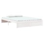 Estructura de cama madera maciza blanca 140x200 cm de vidaXL, Camas y somieres - Ref: Foro24-814950, Precio: 125,40 €, Descue...