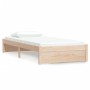 Estructura de cama de madera maciza 90x200 cm de vidaXL, Camas y somieres - Ref: Foro24-814934, Precio: 93,47 €, Descuento: %