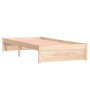 Estructura de cama de madera maciza 90x200 cm de vidaXL, Camas y somieres - Ref: Foro24-814934, Precio: 93,47 €, Descuento: %