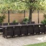 Conjunto de comedor de jardín con cojines 15 pcs Marrón PP en Mesas de jardín | Comprar online en Foru.es