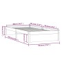 Estructura de cama de madera maciza 90x200 cm de vidaXL, Camas y somieres - Ref: Foro24-814934, Precio: 93,47 €, Descuento: %