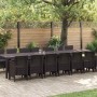 Conjunto de comedor de jardín con cojines 15 pcs Marrón PP en Mesas de jardín | Comprar online en Foru.es