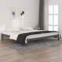 Estructura de cama madera maciza de pino gris 200x200 cm de vidaXL, Camas y somieres - Ref: Foro24-810387, Precio: 133,08 €, ...