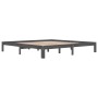 Estructura de cama madera maciza de pino gris 200x200 cm de vidaXL, Camas y somieres - Ref: Foro24-810387, Precio: 133,08 €, ...