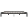 Estructura de cama madera maciza de pino gris 200x200 cm de vidaXL, Camas y somieres - Ref: Foro24-810387, Precio: 133,08 €, ...