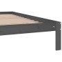 Estructura de cama madera maciza de pino gris 200x200 cm de vidaXL, Camas y somieres - Ref: Foro24-810387, Precio: 133,08 €, ...