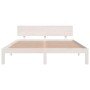Estructura de cama de madera maciza de pino blanco 160x200 cm de vidaXL, Camas y somieres - Ref: Foro24-810506, Precio: 136,5...