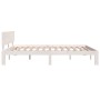Estructura de cama de madera maciza de pino blanco 160x200 cm de vidaXL, Camas y somieres - Ref: Foro24-810506, Precio: 136,5...