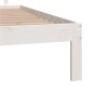 Estructura de cama de madera maciza de pino blanco 160x200 cm de vidaXL, Camas y somieres - Ref: Foro24-810506, Precio: 136,5...