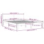 Estructura de cama de madera maciza de pino blanco 160x200 cm de vidaXL, Camas y somieres - Ref: Foro24-810506, Precio: 136,5...