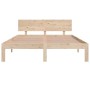 Estructura de cama de madera maciza de pino 140x190 cm de vidaXL, Camas y somieres - Ref: Foro24-810475, Precio: 118,94 €, De...