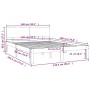 Estructura de cama de madera maciza de pino 140x190 cm de vidaXL, Camas y somieres - Ref: Foro24-810475, Precio: 118,94 €, De...