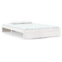 Estructura de cama de madera maciza blanca 140x190 cm de vidaXL, Camas y somieres - Ref: Foro24-814930, Precio: 124,33 €, Des...